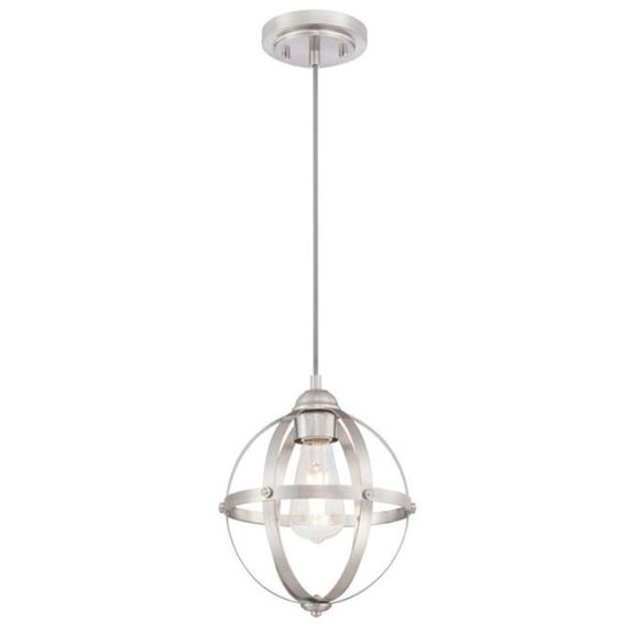 Westinghouse Lighting 6362000 10.24 x 9.84 x 9.84 in. 1 Light Mini Pendant, Brushed Nickel