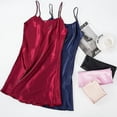 thumbnail image 1 of Pijamas sexys de seda para mujer, camisón con tirantes para primavera y verano, vestidos de noche de satén con cuello Halter fino para servicio doméstico, 1 of 5