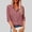 Watermelon Red, variant on Women's Loose Fit Linen-Look Tunic Blouse with Lapel and Long Sleeves for Summer