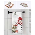 thumbnail image 7 of Grey Christmas Bath Towels for Bathroom Set,Luxury Microfiber Towels Gifts for Women,Quick Dry Beach Hand Hair Face Towel and Dish Washcloth,Snowman Xmas Tree Elk Poinsettia Eucalyptus Towels+Set, 7 of 7