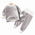 thumbnail image 5 of Acaics Girls' 2 Piece Ribbed Tracksuit Set: Color Block Crew Neck Long Sleeve Cuffed Jogger Outfit, Soft Daily Loungewear for Girls Ages 6 Months–6, 5 of 7