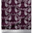 thumbnail image 1 of Soimoi Purple Poly Georgette Fabric Floral & Paisley Fabric Prints By Yard 42 Inch Wide, 1 of 1