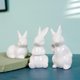 thumbnail image 4 of Figura de conejo de Pascua, conejos de cerámica, porcelana, arte moderno, decoración primaveral para el hogar, adornos y figuritas de conejo para Pascua, 4 of 4