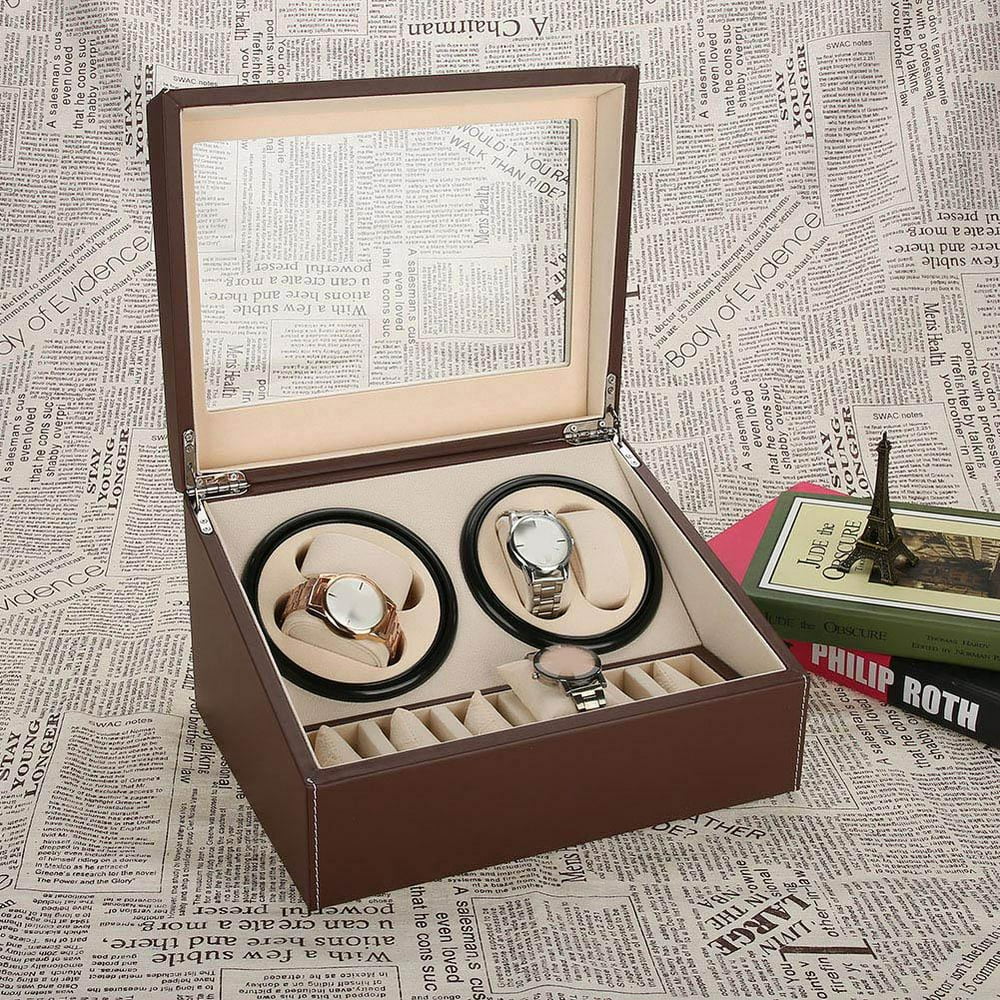 Mgaxyff Mgaxyff Watch Winder for 4 Automatic Watches + 6 Grids Watch