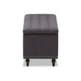 thumbnail image 4 of Banc de Rangement Kaylee en Gris Foncé, 4 of 8