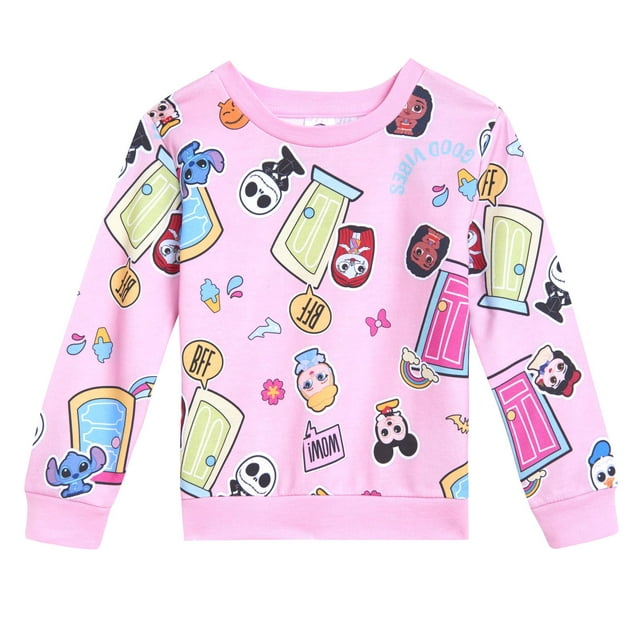 Sudadera Disney Stitch Mickey Mouse Winnie Pooh para niña de 6 años, rosa