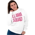 thumbnail image 4 of Llama Squad Save The Drama Alpaca BFF Women Crewneck Sweatshirt Brisco Brands M, 4 of 6