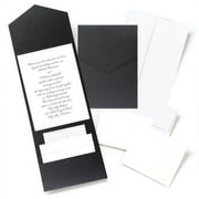 Black Shimmer Pocket Invitation Kit