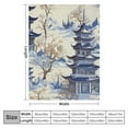 thumbnail image 4 of ARISTURING  Ink Chinese Pagodas Blanket Beautiful Mountains Trees Chinoiserie Style Throw Blanket Cozy Modern Flannel for Women Men Chair Bedroom Sofa Car Kitten Home, 4 of 6