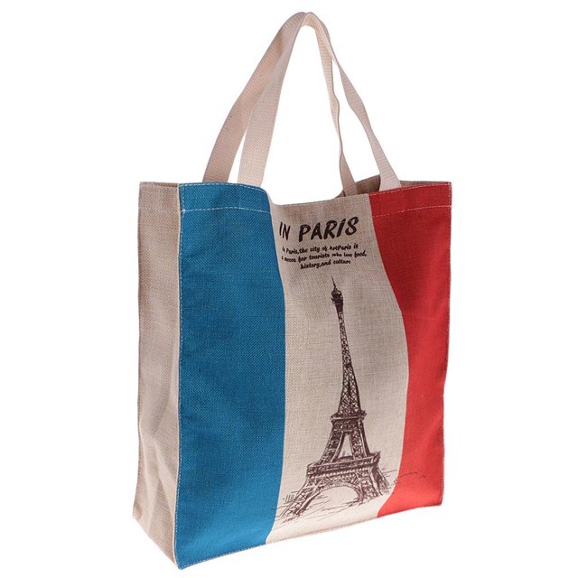 Bolsa de compras Yuyangstore de lona de algodón con banderas de diferentes países