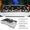 thumbnail image 3 of Yiaed Japanese White Crane Print Car Windshield Sunshade Front Auto Car Front Window Sun Shade Foldable Sun Visor Shield Cover Auto Accessories for Sedan SUV Truck-Medium, 3 of 5
