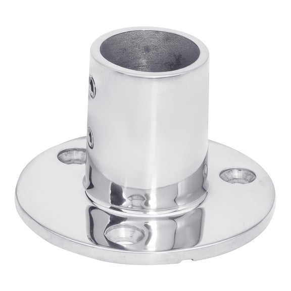 White Water 6848S Marine 316 Stainless Steel Heavy Duty 90 Degree Round Hand/Grab Rail Base Fitting for 1” Tube OD