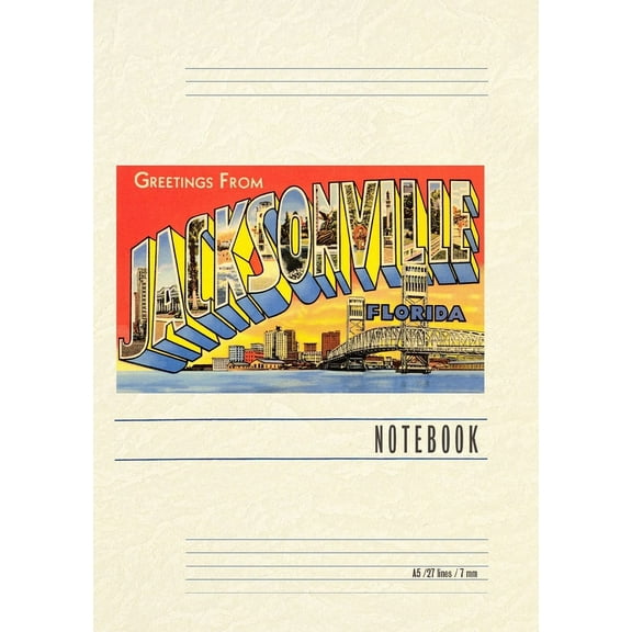 Vintage Lined Notebook Greetings from Jacksonville, Florida (Paperback)