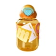 thumbnail image 1 of Bonita botella de agua para niños, botella para beber agua con pajitas, a prueba de fugas. Amarillo, 1 of 9