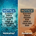 thumbnail image 6 of (2 Pack) Electric Shock Hazard Risk Swim OSHA Notice Sign 18 Inch X 24 Inch Plastic Sign, Weather Resistant, UV Protected for Workplace, Business, and Construction Site, Made in the USA, 6 of 8