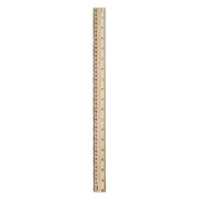 Wood Ruler with Metal Edge: 18 inches