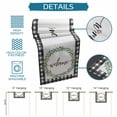 thumbnail image 6 of Welcome Table Runner 90 Inches, Spring Summer Green Leaves Rings Rustic Checkered Bed Runner Dresser Scarves Tabletop for Indoor Outdoor Parties/Ceremony/Banquet, 13" x 90", 6 of 9