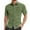 B Green, variant on Button Up Shirt Men Short Sleeve Turndown Collar Work Shirt Solid Color Classic Fit Shirt for Men Casual