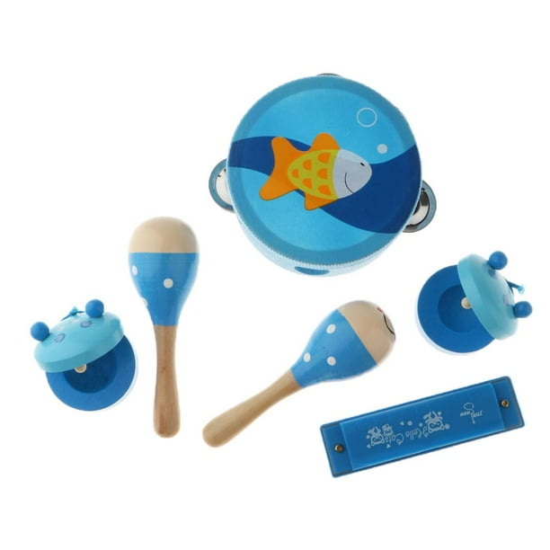 de Tambor de Mano Pandereta Handclap, Jugue Instrumento Musical para Bebés, Azul CUTICAT Juguete de instrumentos musicales