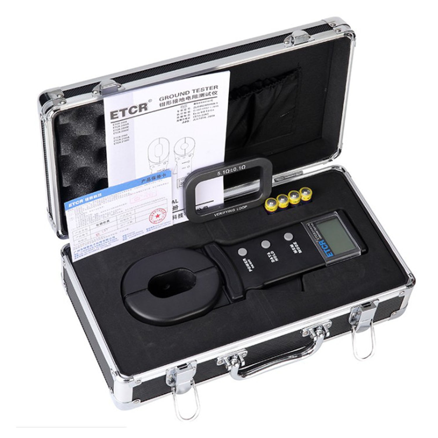 Multi-function Ground Earth Resistance Meter Tester ,Digital Clamp Meter,with Data Storage Function Alarm System,Leakage Current and Resistance Measurement ETCR2000C ,Efficient Features