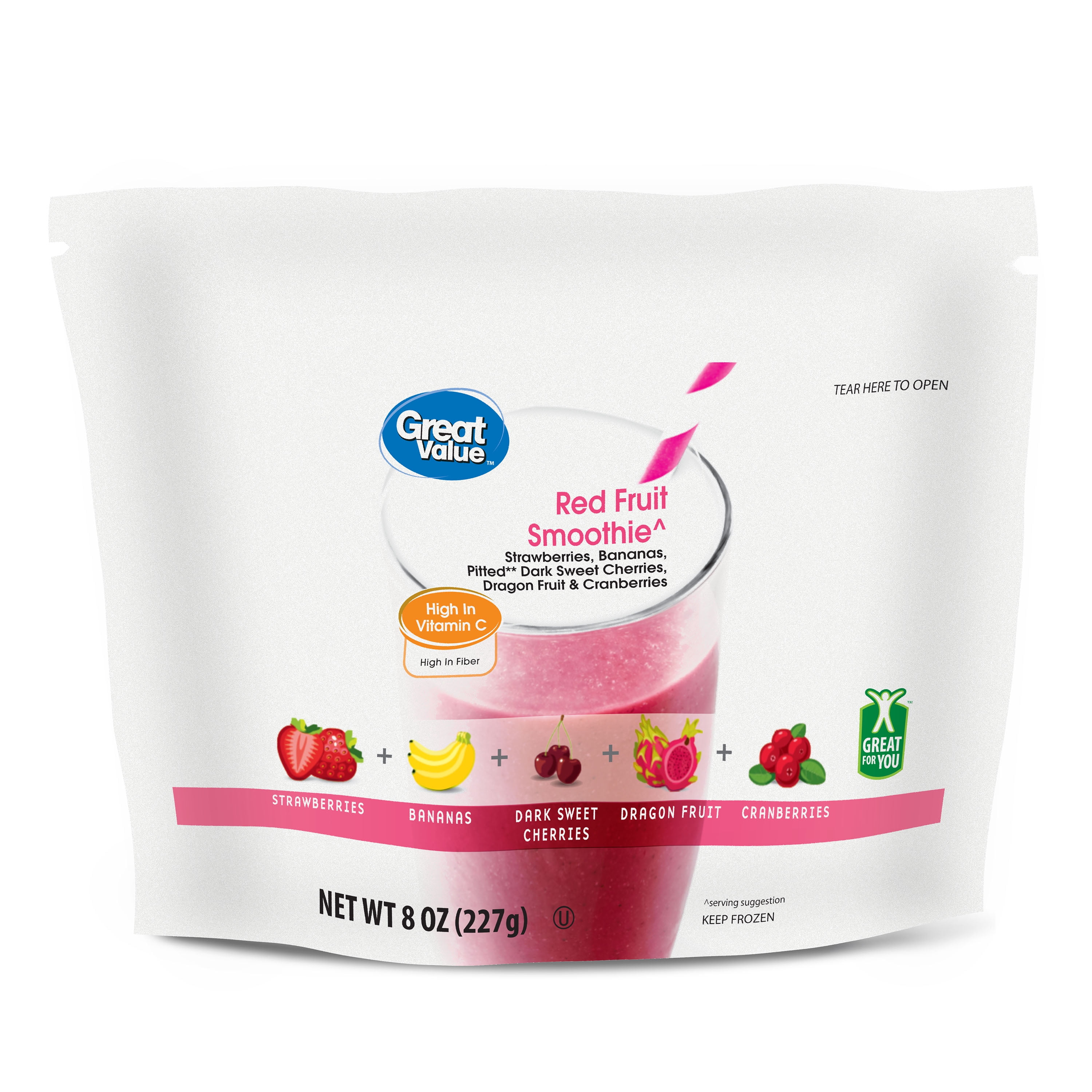 Great Value Red Fruit Smoothie, 8 Oz