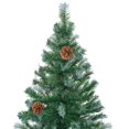 thumbnail image 5 of vidaXL Slim Artificial Pre-lit Christmas Tree with Ball Set Green 210 cm, 5 of 5