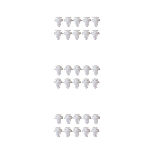 ZheElen 50 Pieces Door Panel Fastener Car Interior Trim Wear-resistant Fixed Clips Set Rivet Buckle Small Flexible Push Retainer White 3Set