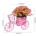 thumbnail image 3 of Japceit Mini Bicycle Planter With Artificial Flowers, Vintage Bike Floral Arrangement, Desktop Decoration Ornament, Cute Home Accent, 3 of 6