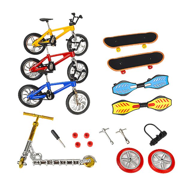 Juego De Modelos De Bicicleta De Aleación, Modelo De Patineta, Modelo De Patín, Bicicleta De Dedo Scienceny FN003480-00