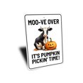 thumbnail image 3 of Cow Farm Pumpkin Halloween Aluminum Metal Decor Sign - 10x14 inches, 3 of 4