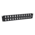 thumbnail image 1 of Tripp Lite 24-Port 2U Rack-Mount Unshielded Blank Keystone/Multimedia Patch Panel, RJ45 Ethernet, USB, HDMI, Cat5e/6 - Panneau Patch - Noir - 2U - 19 Pouces - 24 ports, 1 of 4