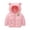 Pink, variant on Coerni Toddler Boys Girls Winter Thick Jacket Warm Fleece Fur Lining Zipper Hooded Windproof Coat Outwear for 1-6 Years