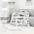 thumbnail image 6 of Types of Sharks Blanket Gifts for Women Teens Men Adult Shark Lovers - Shark Print Plush Cozy Warm Fuzzy Throw Flannel Comforter Sheet Decor for Birthday Home School Car Bed Couch Sofa - 50" X 60", 6 of 6