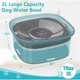 thumbnail image 2 of Cuenco de agua para perros de 2 l, 78 oz (aproximadamente 1984,5 gramos), cuenco antiderrames para perros, cuenco de viaje antiderrames de alimentación lenta, fuente de agua para mascotas de gran capa, 2 of 5