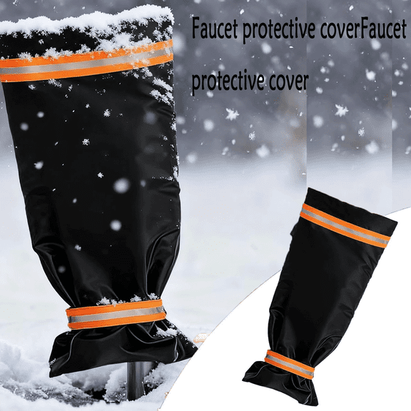 Outdoor Faucet Cover for Freeze Protection | Winter Hose Bib Insulation Sleeve | Drawstring Design for Easy Install & Removal | Durable Cloth Material | Fits Standard Taps | 2pcs