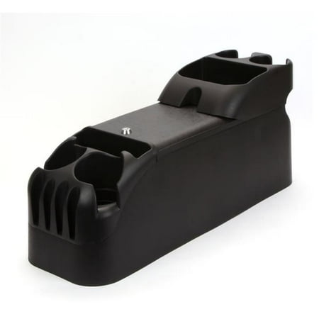 TSI Products 54311 27 x 8.75 x 11.5 in. No.543 Upholstered Deluxe Clutter Catcher VLow Profile Center Console - Black