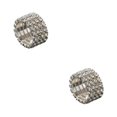 thumbnail image 2 of Maytalsory Deluxe Stretch Crystal Ring Unique For Statement Of Love Fashionable Inlaid Ring silver 4 rows 2Set, 2 of 6