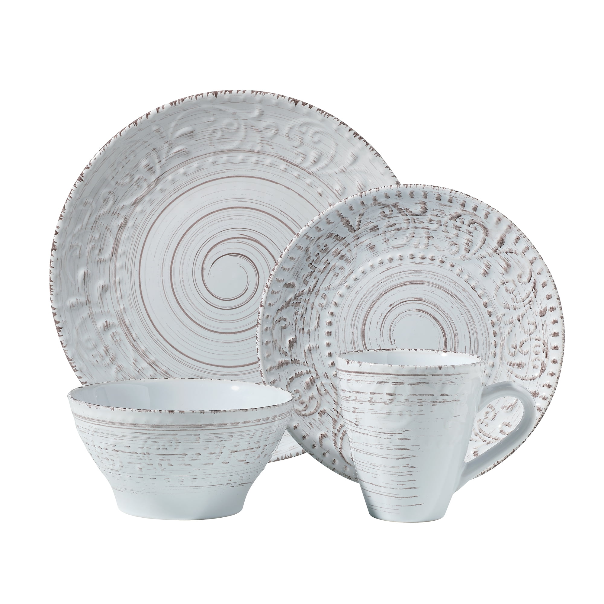 Over and Back 16 Piece Stoneware Allegra Dinnerware Set