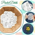 thumbnail image 3 of 9 Sheets Inch Stick and Stitch Embroidery Patterns Non-woven Fabrics Water Soluble Embroidery Stabilizers Flower 297x210mmm, 3 of 8