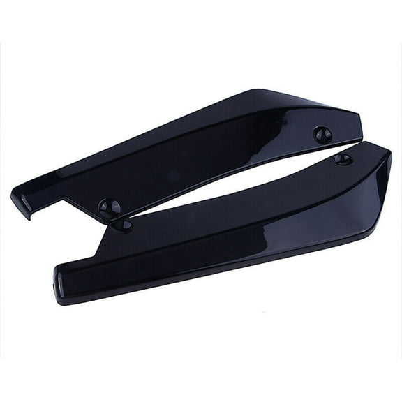 WEISIPU 2x Universal Car Rear Bumper Protector Lip Diffuser Splitter Spoiler Gloss Black
