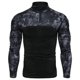 thumbnail image 1 of Hombres Fitness al aire libre Camuflaje Manga larga Cremallera Bolsillo Elástico Camiseta Tops Pompotops oipoqjl7581, 1 of 4