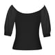 thumbnail image 5 of Moda mujer verano manga corta Color sólido Sexy encaje Casual blusa Tops Fridja zx641, 5 of 5