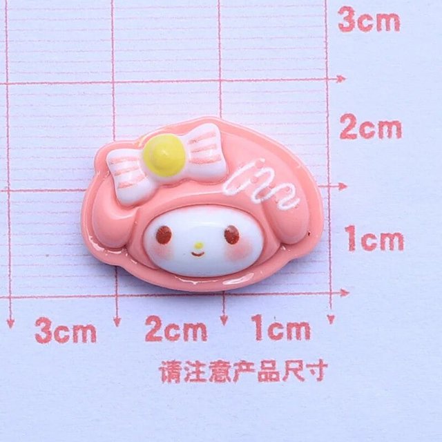 10 Uds. Kawai Sanrio Navidad Animal Hello Kitty gatito resina Clip libro DIY joyería horquilla decoración artesanía B80
