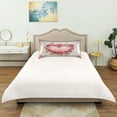 thumbnail image 6 of Dailycode Satin Pillow Case Standard Silk Pillow Cover for Hair and Skin Envelope Closure Beautiful Pink Heart with Roses 20"x26", 6 of 9