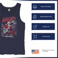 thumbnail image 6 of Sleigher World Tour Tank Top Santa Claus Skeleton Rock and Roll Legend Guitar Band Christmas Tree Xmas Men's Top, 6 of 7