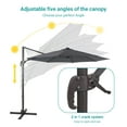 thumbnail image 4 of FLAME&SHADE 10ft Outdoor Round Patio Cantilever Umbrella for Beach Garden Patio and Lawn,Anthracite, 4 of 5