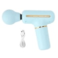 thumbnail image 1 of Pistola de masaje portátil de bajo ruido, ABS y silicona, 1200 mAh, 5 V, color azul, para hombres, mujeres y estudiantes, 1 of 15