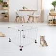 thumbnail image 3 of 4 Pcs Roulettes de Cage à Chat Roulettes de Chariot de Cage à Animaux Roulettes de Chariot de Courses Remplacement pour Caisses de Cage à Animaux, 3 of 9