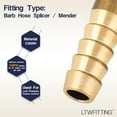 thumbnail image 3 of LTWFITTING Brass Barb Splicer Mender 1/4-Inch Hose ID Fitting Air Water Fuel Hose Joiner(Pack of 10), 3 of 4