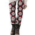 thumbnail image 2 of Mingw Christmas Yoga Pants for Women Plus Size High Waist Workout Pants Snowman Snowflake Santa Claus Print Ultra Soft Brushed Ankle Length Leggings Tights,Multicolor,L, 2 of 5